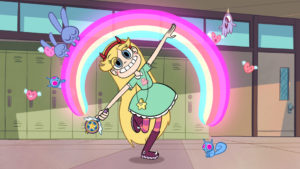 STAR VS. THE FORCES OF EVIL - "Star Comes to Earth" - As tradition dictates, Star receives the royal magic wand for her 14th birthday, but her parents worry that she is not ready for the responsibility and send her to a place they deem safe – Earth. This episode of "Star vs. The Forces of Evil" premieres Sunday, January 18 on Disney Channel (9:00 p.m., ET/PT). (Disney XD) STAR