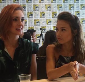 Wynonna Earp at SDCC 2017 Katherine Barrell Dominique Provost-Chalkley
