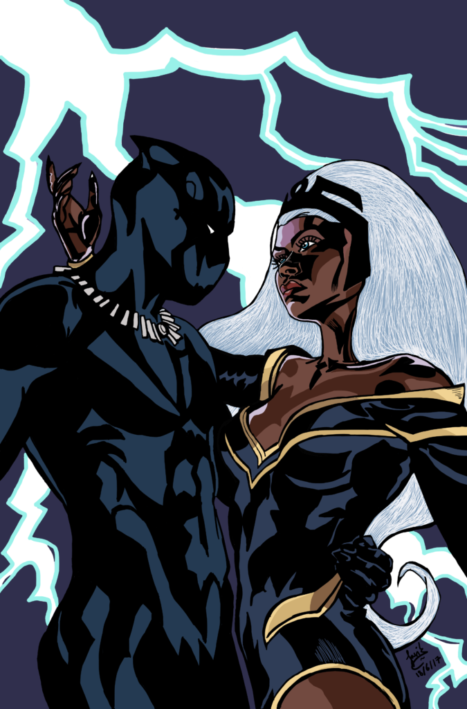 Storm and Black Panther Coates Issue 17 fanart