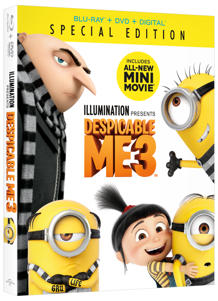 Despicable Me 3 Blu-ray, DVD, Diginal 4K Ultra HD release date