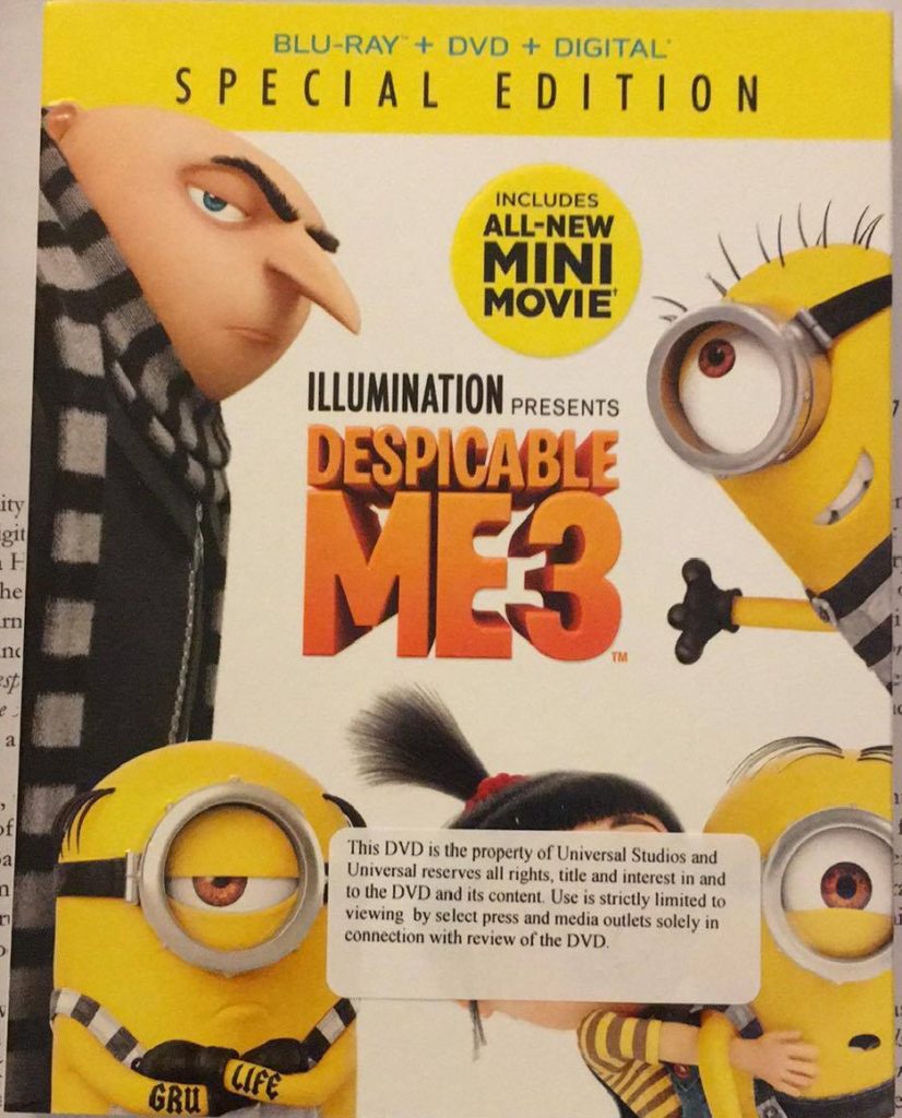Despicable Me 3 Special Edition Blu-ray review dvd universal