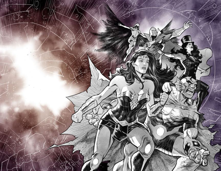 No Justice Team Wonder Raven Wonder Woman DC Comics