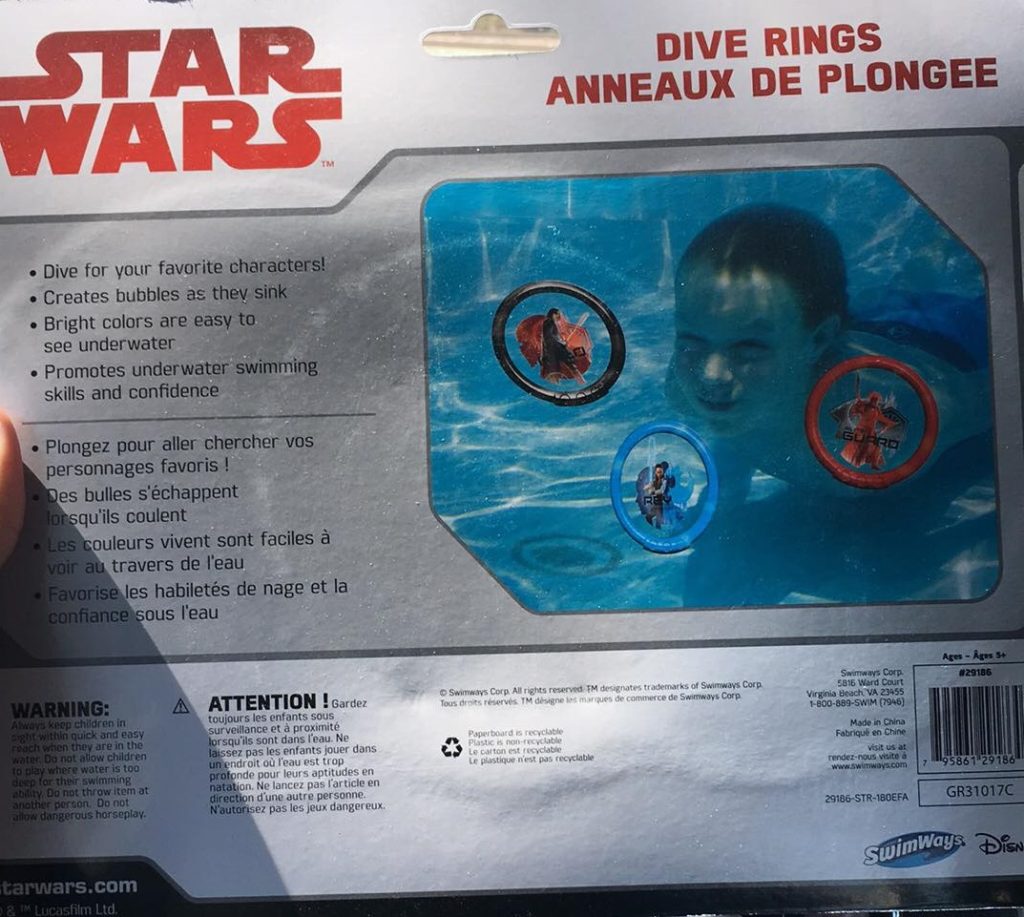 Star Wars Dive Rings SwimWays review