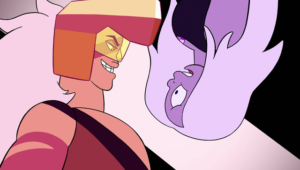 Jasper and Amethyst fighting in Crack the Whip.