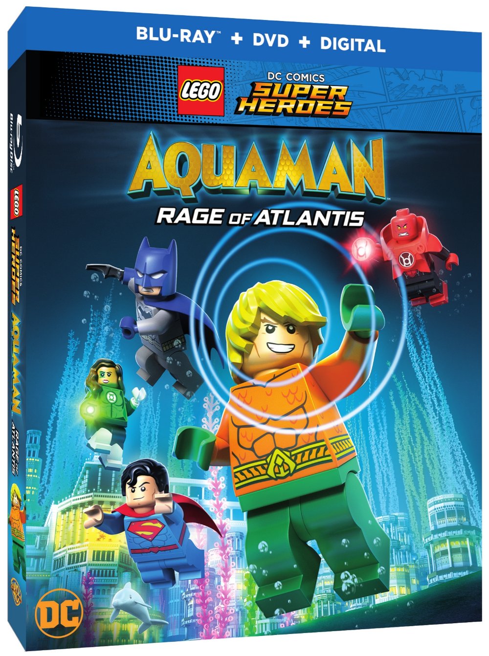 Lego DC Comics Super Heroes Aquaman Rage of Atlantis DVD Blu-ray