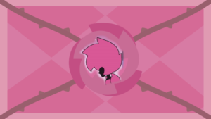 pink diamond rose's battle flag hair