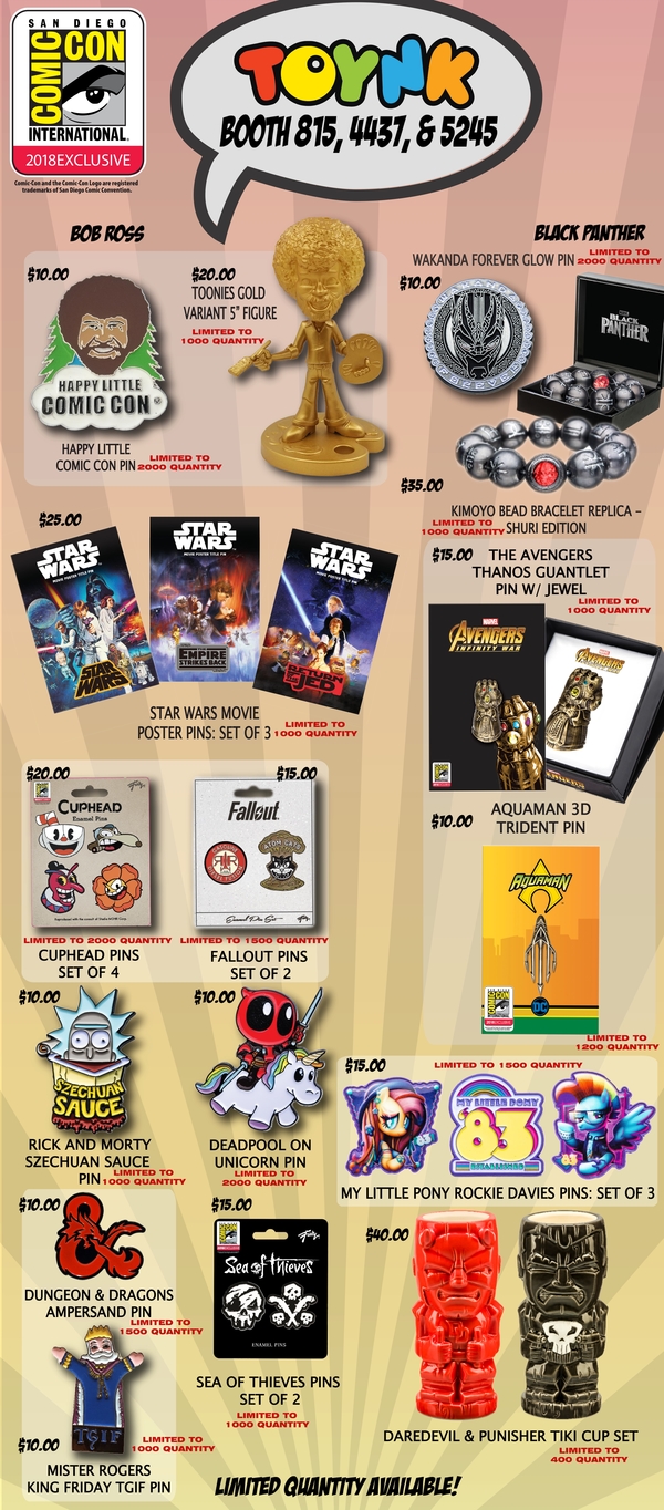 Toynk Toys SDCC 2018 exclusives