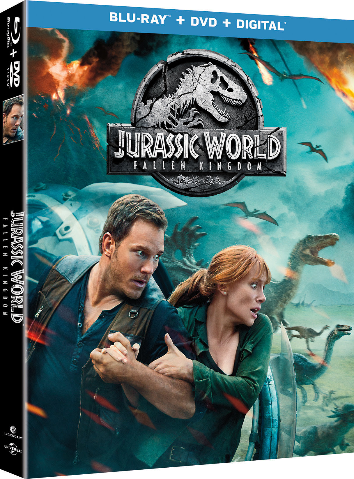 Jurassic World 2 Fallen Kingdom blu-ray dvd digital 4k release