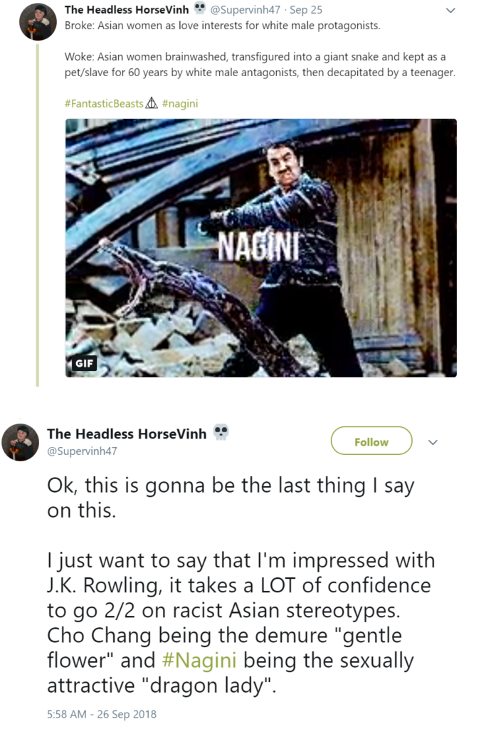 Rowling Nagini backlash