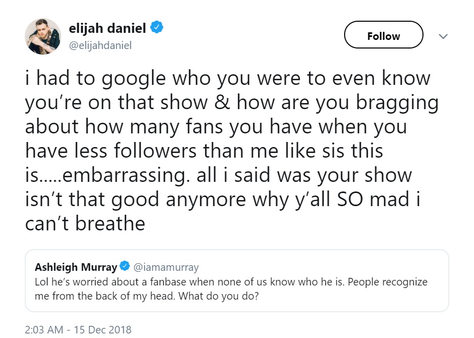 Elijah Daniels Riverdale Tweet