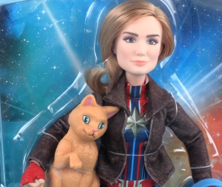 captain marvel with goose cat hasbro doll