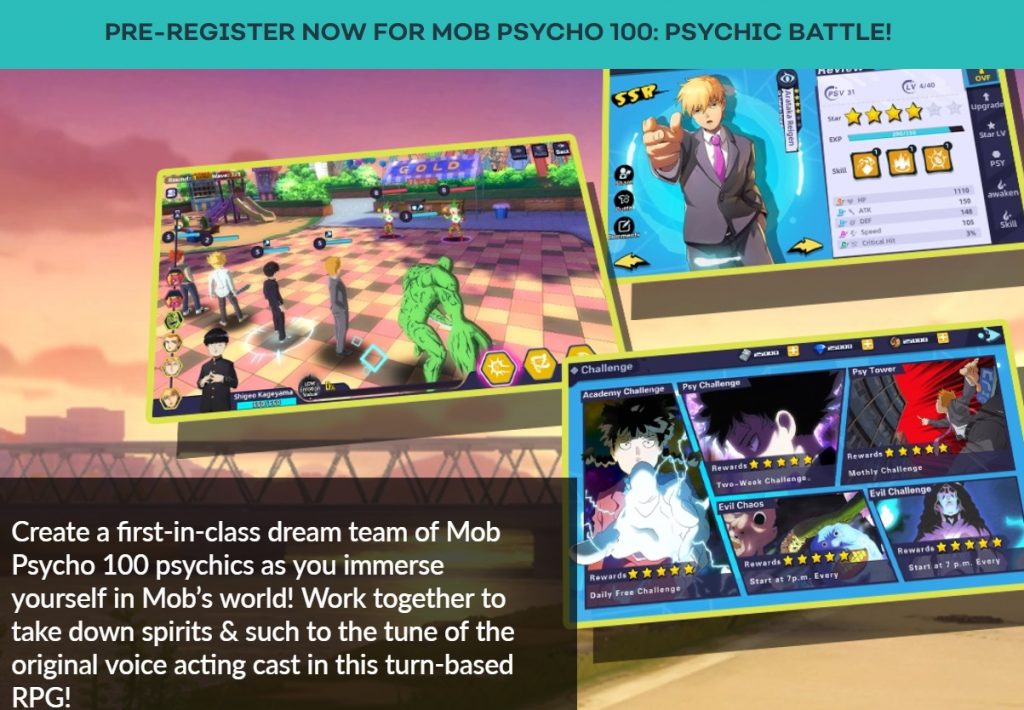 mob psycho 100 psychic battle game