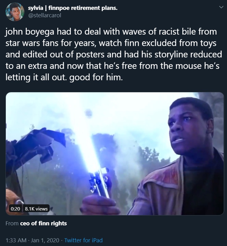 Finn racism Star Wars