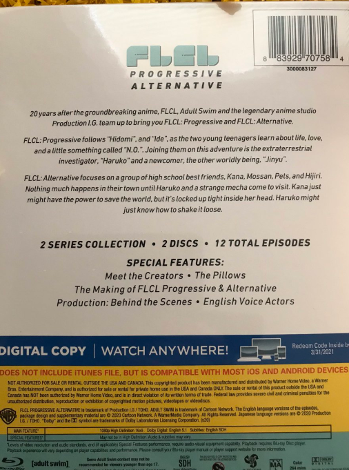 FLCL Progressive Alternative Blu-ray Combo review