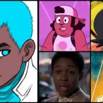 Marvel's regrettably-named nonbinary character, Snowflake is depicted in a sketch on the left. They have dark skin and short blue hair. Their eyes are turned to the right as if they're looking at the four characters we're recommending instead.