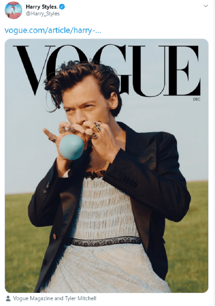 Harry Styles on Vogue cover