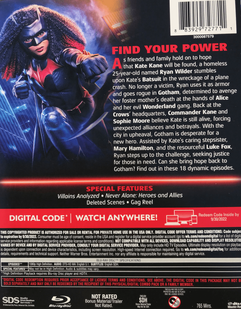 Batwoman Back Cover