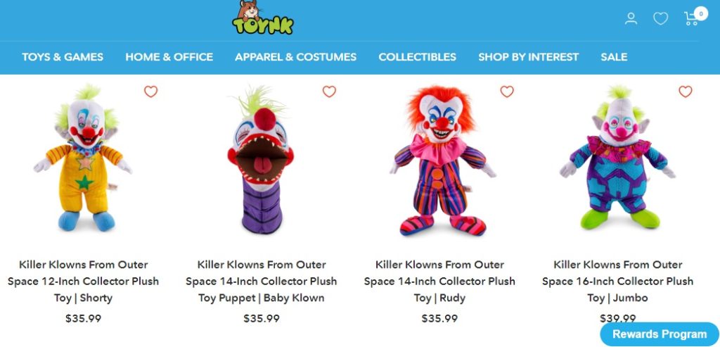 Killer Klowns from Outer Space Plush Toynk