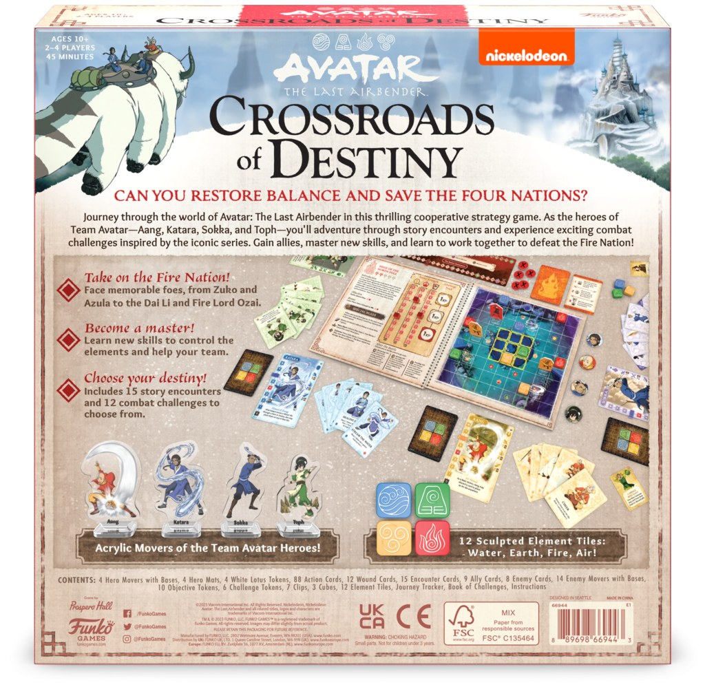 Avatar The Last Airbender Crossroads of Destiny Board Game Funko 2023