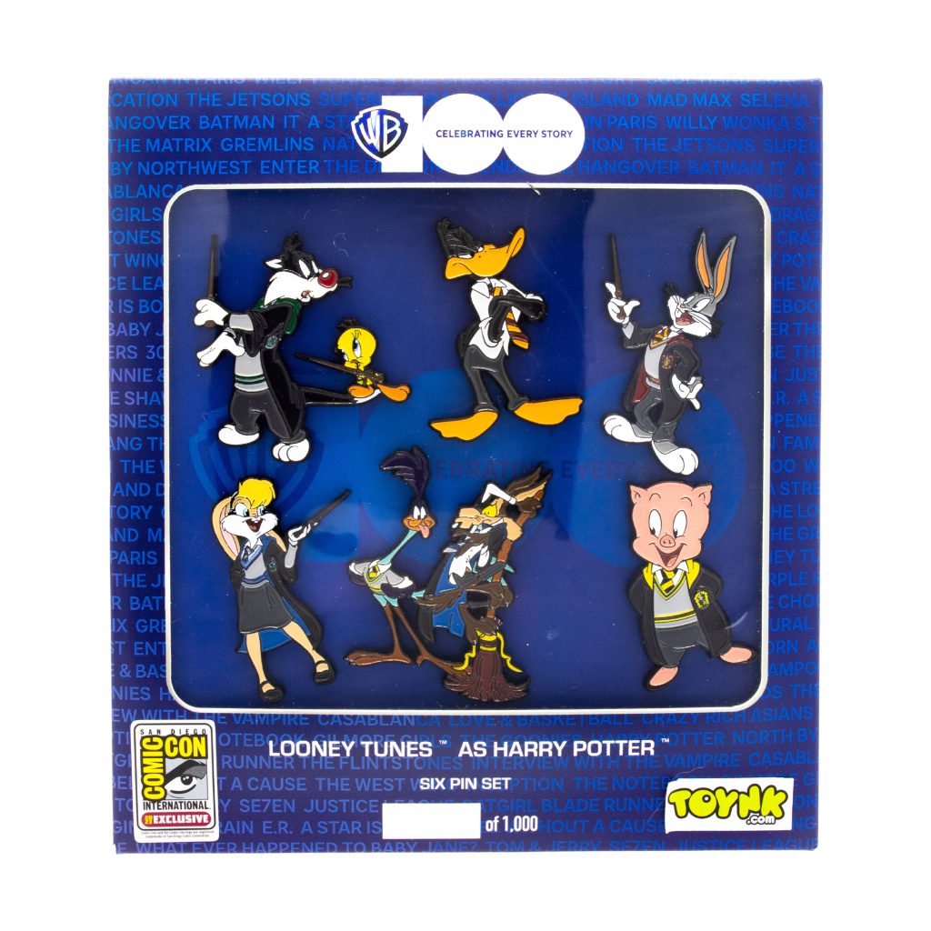 WB 100 Looney Tunes And Harry Potter Mashup Six Pin Set | Soft Enamel | SDCC Exclusive 2023