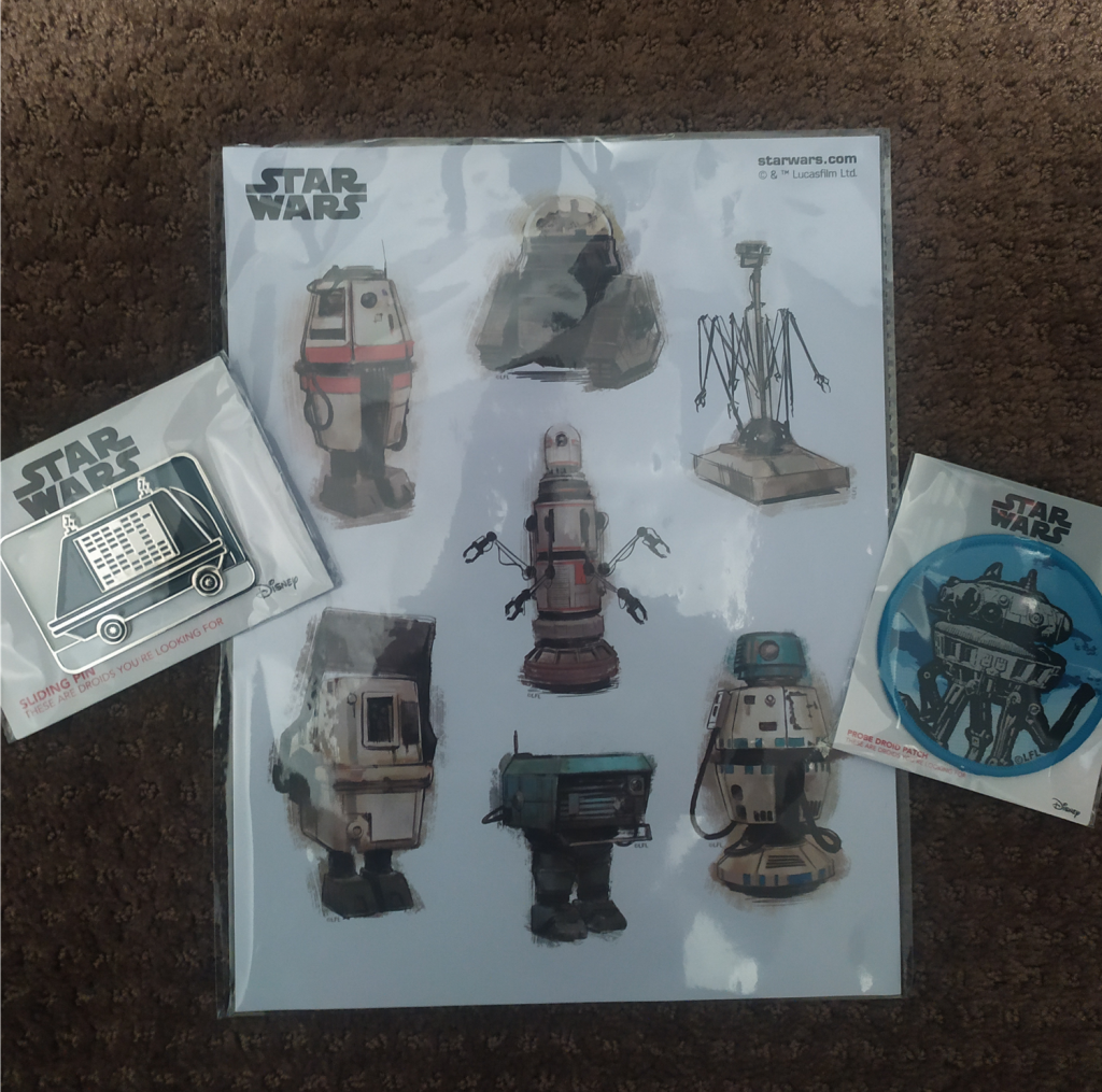 Star Wars Stickers Pin and Patch - Galaxy Box Winter 2023