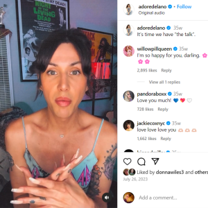 Adore Delano comes out as transgender in an Instagram video
