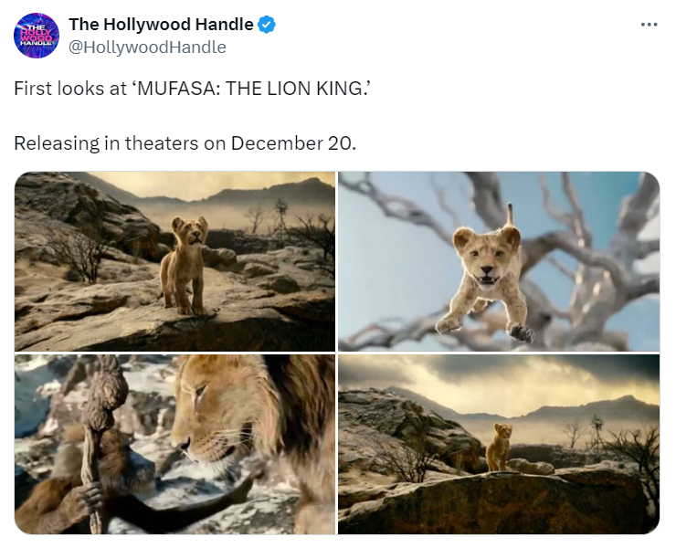 Mufasa The Lion King Disney December 2024