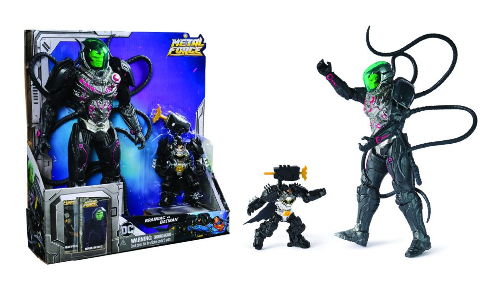 Spin Master Metal Force Brainiac and Batman Figures