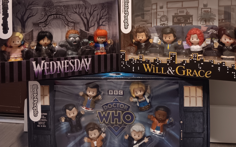 Fisher-Price Little People Collector Series Wednesday, Dr. Who, and Will and Grace review