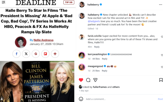 Halle Berry Movies and TV shows announced in 2026 The President Is Missing and More